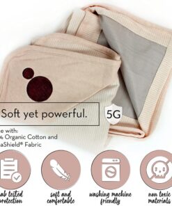 Alternative view of Belly Armor Blanket - Set of 1 EMF Blanket Lined with RadiaShield® Fabric - 30 x 35 Inches, 100% Cotton in Organic Chic - Anti-Radiation Baby Armor for Pregnant Women and New Born Babies