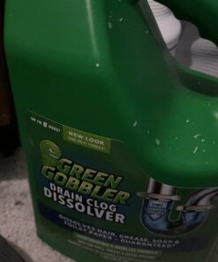 Green Gobbler Drain Clog Remover | Toilet Clog Remover | Dissolve Hair & Organic Materials from Clogged Toilets, Sinks and Drains | Drain Cleaner and Opener, 128 oz 27 61XK5uIdMgL