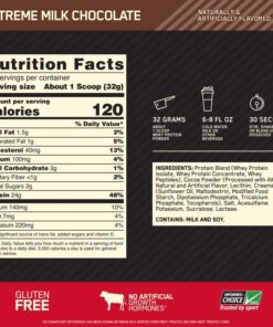 Optimum Nutrition Gold Standard 100% Whey Protein Powder, Extreme Milk Chocolate, 2 Pound (Packaging May Vary) 2 Pound (Pack of 1) 29 61XKTTL2fYL