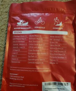 Surviveware Comprehensive Premium First Aid Kit Emergency Medical Kit for Trucks, Cars, Camping, Office and Sports and Outdoor Emergencies - Small 100 Piece Set Regular 68 61XNLtEuFeL