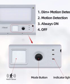 iThird Solar Lights Outdoor Motion Sensor, LED Solar Powered Outdoor Lights Stainless Steel Solar Security Lights for Yard Patio Garage Porch Waterproof 3 Modes Flood Light Super Bright(Daylight) Daylight 30 61XQkZmaVUS