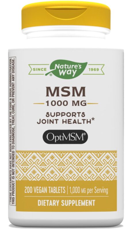 Catalog 6 Nature's Way Premium Quality MSM 1000 mg Pure OptiMSM 200 Count 200 Count (Pack of 1)