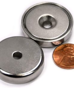 88 LB Super Strong Neodymium Cup Magnets Dia 1.26" w/ #10 Countersunk Hole Plus Matching Strikers & Screws. Made of Neodymium Magnets - Great Round Base Mounting Magnets Super Powerful 2 Packs Cup Magnet 2 pks 26 61XRNv53r2L