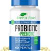 Earth's Pearl Probiotic Pearls for Women and Men - Kids Probiotic with Prebiotic Fiber - Daily Probiotic for Women and Men - 60-Day Supply of Prebiotics and Probiotics for Women and Men Probiotic 2 Month Supply 39 61XUE1GpD6L