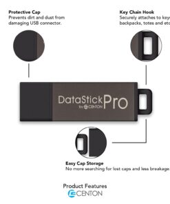 Centon DSP8GB10PK 10 x 8GB MultiPack DataStick Pro USB 2.0 Flash Drives (Grey) 8 61XW3Osv8EL