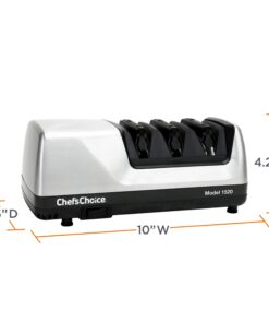 Chef'sChoice Hone Electric Knife Sharpener for 15 and 20-Degree Knives 100% Diamond Abrasive Stropping Precision Guides for Straight and Serrated Edges, 3-Stage, Gray Chef'sChoice 14 61XWXI EOL