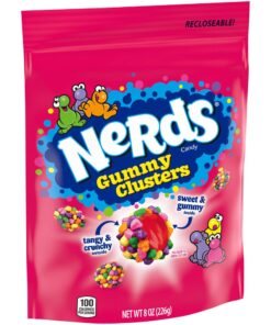 Nerds Gummy Clusters Candy, Rainbow, Resealable 8 Ounce Bag. 23 61XWlZErE3L