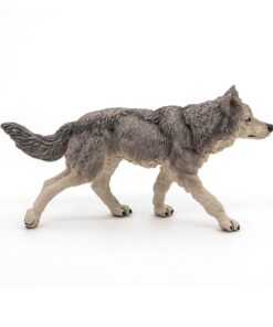Alternative view of Papo -hand-painted - figurine -Wild animal kingdom - Grey Wolf -53012 -Collectible - For Children - Suitable for Boys and Girls- From 3 years old
