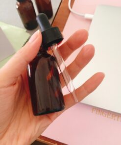 Nelipo 1oz Amber Glass Bottles for Essential Oils with Glass Eye Dropper - Pack of 6 6 Pack 33 61XYV7CKf2L