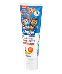 Orajel Kids Paw Patrol Anti-Cavity Fluoride Toothpaste, Natural Fruity Bubble Flavor, 4.2oz Tube 4.2 Ounce (Pack of 1) 29 61XYg3r0TWL