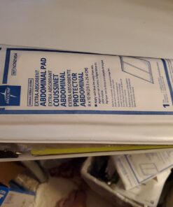 Medline Sterile Abdominal Pads, 8x10, Individually Wrapped (Pack of 18) 8"x10" 7 61XZRBItMOL