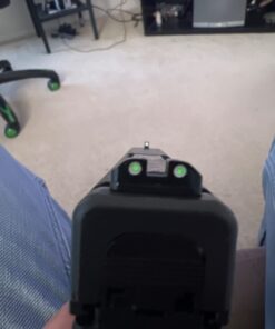 TRUGLO Tritium Handgun Sight | High-Visible Front & Rear Night Sights with Daylight White Dots & Low-Light Tritium Dots, Compatible with Glock Handguns Glock 20, 21, 25, 28, 29, 30 and more 26 61XcAyGslL