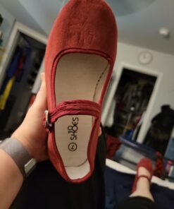 Shoes 18 Womens Cotton China Doll Mary Jane Shoes Ballerina Ballet Flats Shoes 7 118 Burgundy Micro 7 61XdFc6hZJL