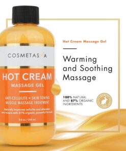 Cellulite Massage Oil & Hot Cream - 100% Natural Cellulite Oil & Gel, Highly Absorbable, Firm, Tone, Tighten & Moisturize Skin - Soothes Muscles 8.8 oz 25 61XdsCoDdjL
