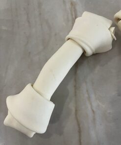 Grand Valley Pet Products 8-9" Natural Flavor Dog Rawhide Chewsomes Knotted Bones (5 Pack) - Rawhide Bones for Large Dogs - 100% USA-Sourced Rawhide - Single Ingredient - Dental Dog Chew Rawhides Natural - 5 Pieces 30 61XeazRL5HL