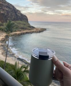 Simple Modern Travel Coffee Mug with Lid and Handle | Reusable Insulated Stainless Steel Coffee Tumbler Tea Cup | Gifts for Women Men Him Her | Voyager Collection | 12oz | Sea Glass Sage -Sea Glass Sage 12 61XefLK8WNL