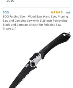 SOG Folding Saw - Wood Saw, Hand Saw, Pruning Saw and Camping Saw with 8.25 Inch Removable Blade and Compact Sheath for Foldable Saw (F10N-CP) , Black 17 61Xeq9aiw0L