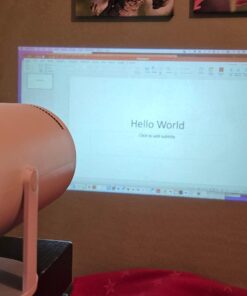 Mini Projector, Magcubic HY300 Auto Keystone Correction Portable Projector, 4K/ 200 ANSI Smart Projector with 2.4/5G WiFi, BT 5.0, 130 Inch Screen, 180 Degree Flip, Round Design, Home Video Projector white 28 61XfjHCTuL