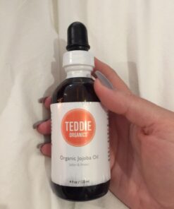 Teddie Organics Golden Jojoba Oil 100% Pure Organic Cold Pressed and Unrefined 4oz - Natural Moisturizer for Face Hair and Sensitive Skin, Carrier Oil for Essential Oils 4 Fl Oz (Pack of 1) 54 61Xg58PpJlL