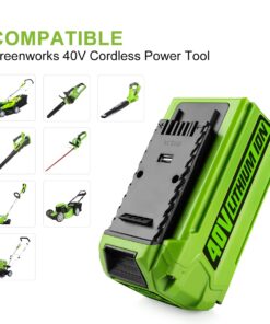 ANTRobut 6.5Ah Replacement Greenworks 40V Battery 29472 29462 for Greenworks 40V G-MAX 29252 20202 22262 25312 25322 20642 22272 27062 2901319 Smart USB 40V Lithium-Ion Battery 11 61XhiRnDzXL