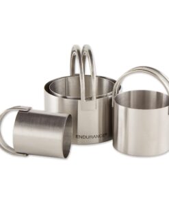 Alternative view of RSVP International Endurance Round Biscuit Cutters - Stainless Steel, Set of 4 | Nest for Easy Storage | For Cutting Thick or Thin Dough | Professional | High Handle Arch