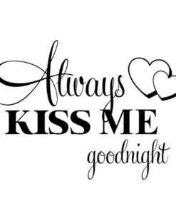 Wall Stickers,Ikevan Always Kiss Me Goodnight Wall Sticker PVC Decal Home Bedroom Living Room TV Setting Wall Sticker Romance Home Decoration 57x42cm 21 61Xi80oVSnL