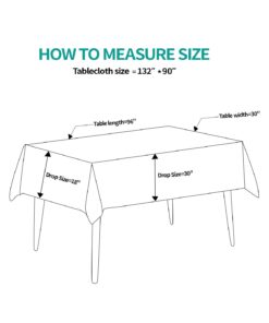 Surmente Tablecloth 90 x 132-Inch Rectangular Polyester Table Cloth for Weddings, Banquets, or Restaurants (Black) ……… 90x132 in, 1 Pack Black 24 61XiCyQ6QyL