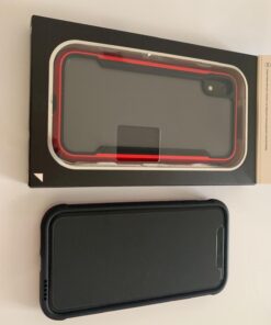 Raptic Shield, Compatible with Apple iPhone XR (Formerly Defense Shield) - Military Grade Drop Tested, Anodized Aluminum, TPU, and Polycarbonate Protective Case for Apple iPhone XR, Red 55 61XiXegJFGL