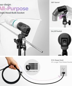 LimoStudio, 700W Output Lighting Series, LMS103, Soft Continuous Lighting Kit for White and Black Umbrella Reflector with Accessory and Carry Bag 31 61XkWyNmfjL