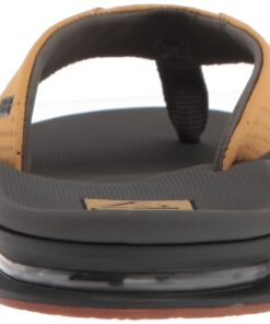 Reef Men's Fanning Speed Logo Flip Flop 6 Charcoal/Tan 10 61XlCyEjyOL