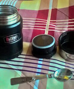 THERMOS Stainless King Vacuum-Insulated Food Jar with Spoon, 16 Ounce, Matte Black 36 61XlLSzxYiL