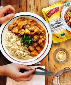 Tasty Bite Variety, Pack of 6, Bombay Potatoes, Kashmir Spinach, Punjab Eggplant, Channa Masala, Madras Lentils, Vegetable Korma 15 61XlwrgLNL