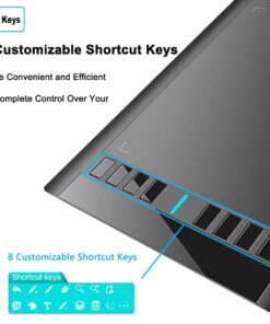 Graphics Drawing Tablet, UGEE M708 10 x 6 inch Large Drawing Tablet with 8 Hot Keys, Passive Stylus of 8192 Levels Pressure, UGEE M708 Graphics Tablet for Paint, Design, Art Creation Sketch Black 35 61XnCQ3y7gL