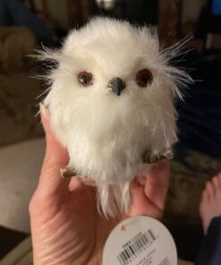 4" Tell a Story White Snowy Owl Perched on Branch Christmas Ornament 10 61XnVleN9L