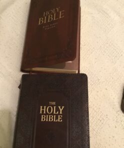KJV Holy Bible, Standard Size, Burgundy Faux Leather w/Thumb Index and Ribbon Marker, Red Letter, King James Version 38 61XrzeYhOuL