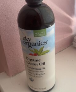 Sky Organics Organic Castor Oil (16 oz), USDA Certified Organic, 100% Pure, Cold Pressed, Hexane Free, Boost Hair Growth, Use with Castor Oil Pack, Includes Exclusive EBOOK Unscented 16 Fl Oz (Pack of 1) 25 61Xt9EYGUXL