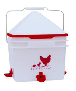 RentACoop 2 Gallon Chicken BPA-Free Plastic Bucket Waterer Set with 4 Horizontal Nipples - Center Placement 19 61XtDcIwu4L