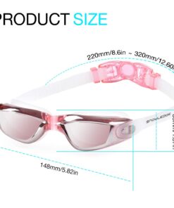 HUBO SPORTS Swim Goggles Swimming Goggles for Women Men Kids No Leaking Anti Fog G5p-rose 10 61XtDhlqlBL