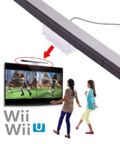 JINHEZO Replacement Wired Infrared IR Ray Motion Sensor Bar Compatible Nintendo Wii and Wii U Console (Silver/Black) 11 61XuJQJIfvL