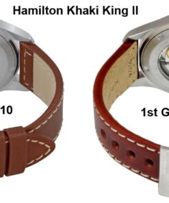 Hamilton Men's H64455533 Khaki King Series Stainless Steel Automatic Watch with Brown Leather Band 26 61XufdQ 1HL