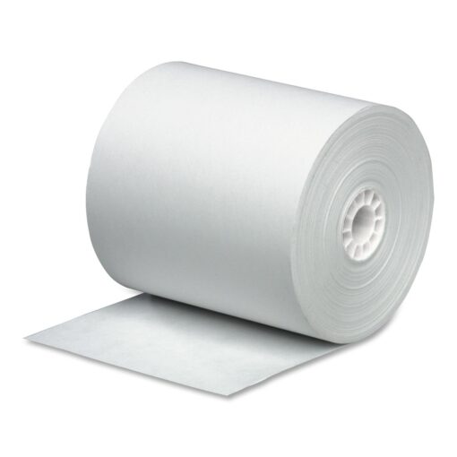 PM Company Cash Register Paper Rolls, 3 Inch x 165 Feet, 50 Rolls per Carton (07788)