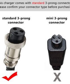 Alternative view of 24V 1.5A 36W Electric Scooter E100 E200 E300 Battery Charger Standard 3-Prong Inline for Razor E100 E200 E300 E125 E150 E500 E175 PR200,MX350 E225S E325S, Pocket Mod, Sports Mod, and Dirt Quad