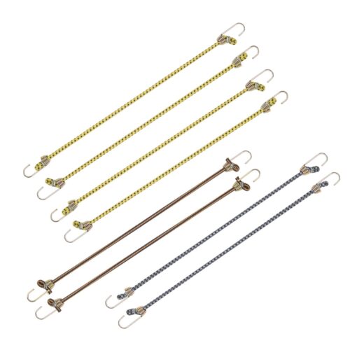Keeper - 10" Mini Bungee Cords in Assorted Colors, 8 Pack 8.0