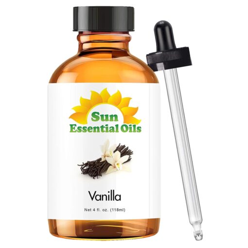 Sun Essential Oils 4oz - Vanilla Essential Oil - 4 Fluid Ounces 4 Fl Oz (Pack of 1)