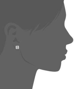 Amazon Collection Sterling Silver Infinite Elements Cubic Zirconia Stud Earrings Platinum Asscher-Cut 15 61Y0COA8kSL