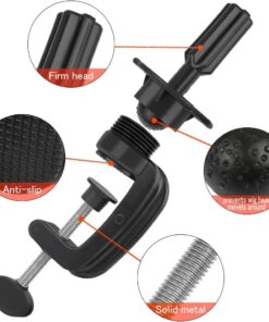 Teenitor Wig Mannequin Head Stand, 2 Pack Cosmetology Manikin Stand Mannequin Head Holder Clamp Black Wig Stand Holder 26 61Y2RGoZMTL