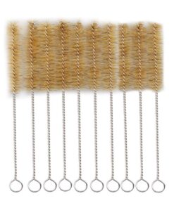 Tube Bottle Wash Cleaning Brush 9.5 Inch. Tan Bristles Radial Tip for Lab Set Chemistry Test, 15 Pack 4 61Y34lUspL