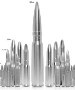 Silver 2 oz .308 Caliber Bullet - Solid .999 Pure Silver by Mint State Gold 13 61Y3dsL03jL