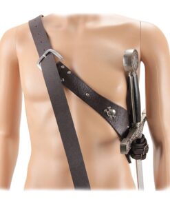 Brown Leather Sword Frog Pirate Cutlass Belt Hanger