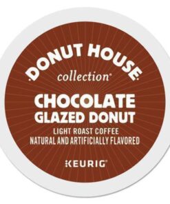 Donut House Collection Chocolate Glazed Donut, Single-Serve Keurig K-Cup Pods, Flavored Light Roast Coffee, 24 Count 24 Count (Pack of 1) 5 61Y5OJirYhL